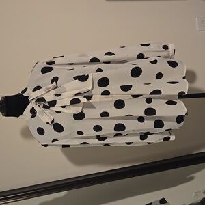 Eloquii polka dot blouse